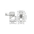 Conector Jack RJ11 6P2C com 2 Fios de 95mm - YH101-623K