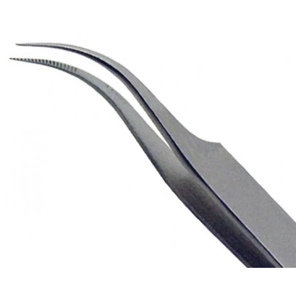 Pinça de Ponta Curva Serrilhada de Aço PN-7B - AFR