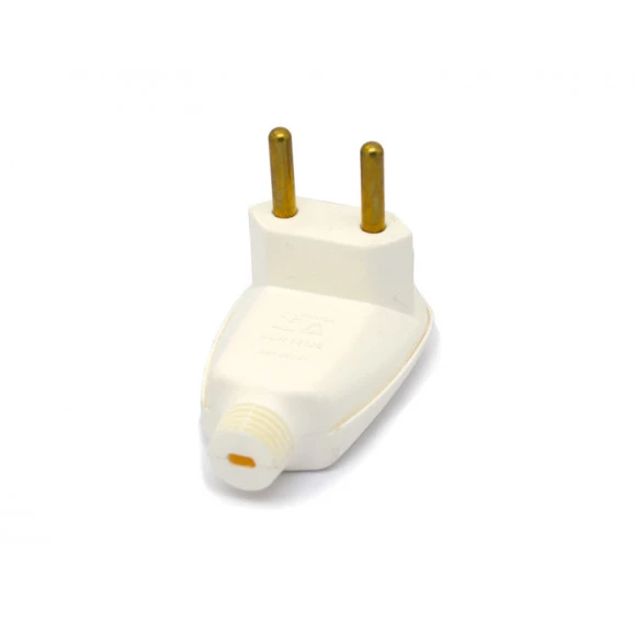 Plug Tomada 2P 90º 20A/250V Branco - 081EB - Enerbras