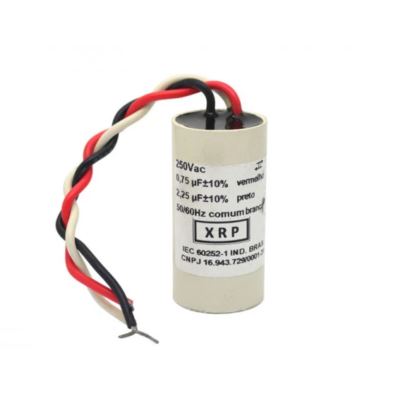 Capacitor de Partida 0,75+2,25uF/250Vac 50/60Hz +-5%