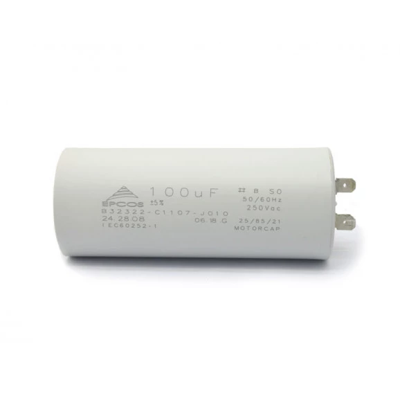 Capacitor de Partida Faston 100uF/250Vac 50/60Hz +-5%