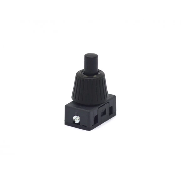 Chave Push-Button com Trava para Painel Liga/Desliga 2A/250V - Preto - 1185PR-N