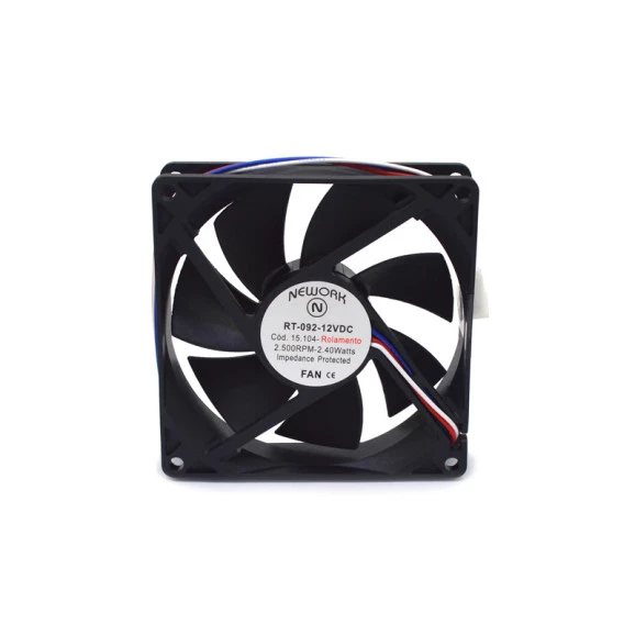 Microventilador RT-092-12VDC 92x92x25mm Rolamento - 15.104 - Nework