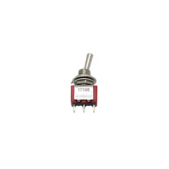 Chave Alavanca Metálica Unipolar Solda Fio 3A/120V ou 1A/250V 17.108 (Liga)(Liga) - 17.108 A2B1STSE - Margirius
