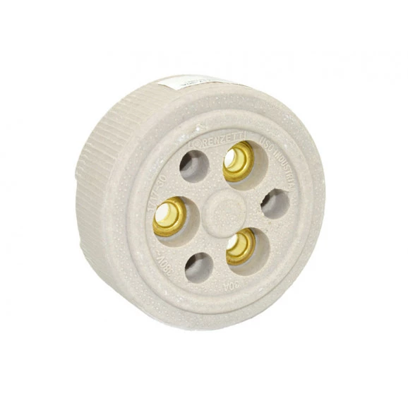 Tomada Porcelana 3P 30A - 1717-30A - Lorenzetti