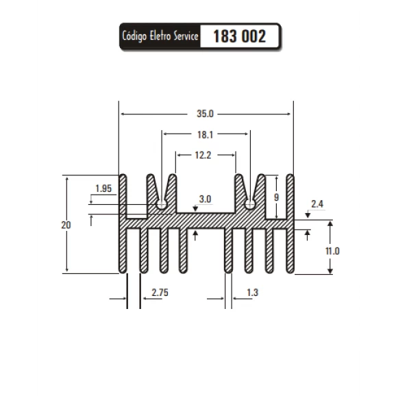 Dissipador de Calor 183002/30 - Eletro Service