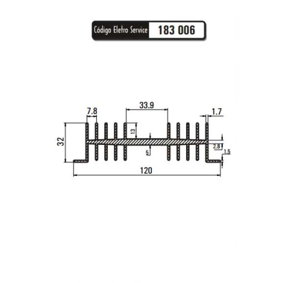Dissipador de Calor 183006/16 - Eletro Service 