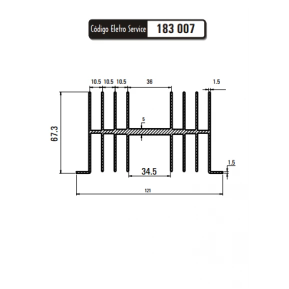 Dissipador de Calor 183007/80-A - Eletro Service