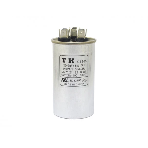 Capacitor de Partida 25+2uF/440Vac 50/602Hz +-5%