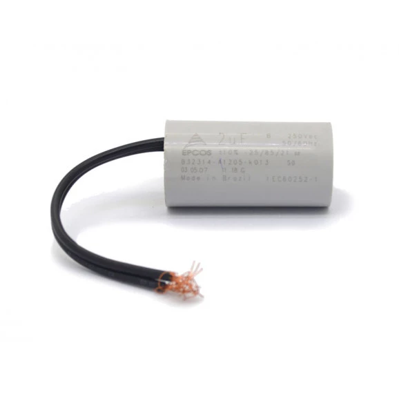Capacitor de Partida 2uF/250Vac 50/60Hz +-10%