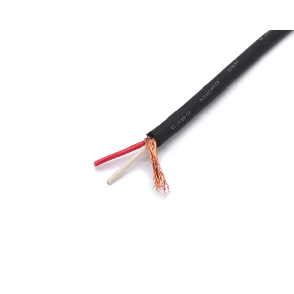Cabo Micro Espiralado Emborrachado 2x0.32mm - Mult Cabo - Preço Por Metro