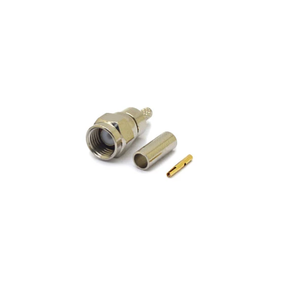 Conector SMA Macho Reto Cabo Crimpagem RG 174 Pino Fêmea - 3053 - Gav 45 - KLC