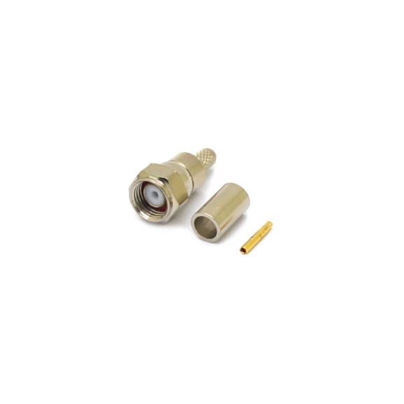 Conector SMA Macho Reto Cabo Crimpagem 0.3/1.8 e 0.5/1.5 Reverso - 3129 - Gav 141 - KLC
