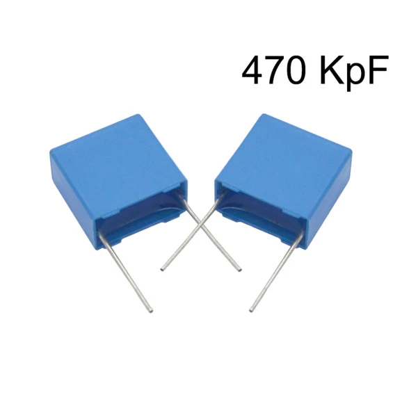 Capacitor Poliéster Film 470KpF ( 0.470uF / 470nF / 474 ) Série B32522 - Epcos - 250V a 400V