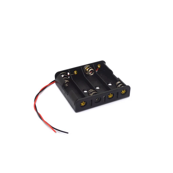Suporte para 4 Baterias AA Tipo Canoa com Rabicho - 34345