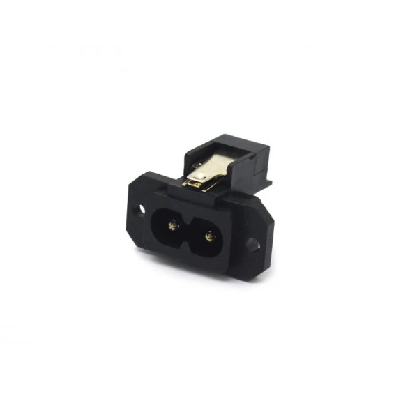 Tomada para Chassis para Soldar com 3 Terminais cor Verde - 35050