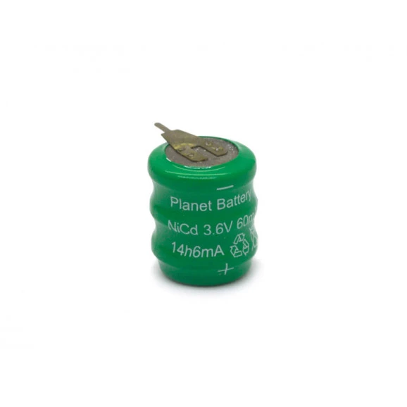 Bateria Recarregável 3.6V 60mAh NiCd 2 Terminais