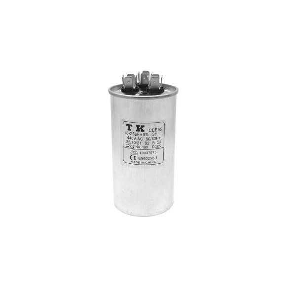 Capacitor para Microondas 40+2,5uF/440Vac 0,5 KVAR 50/60Hz +-5%