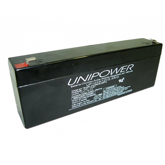 Bateria Chumbo-Ácida Regulada por Válvula (VRLA) UP1223 (12V 2,3Ah) Unipower