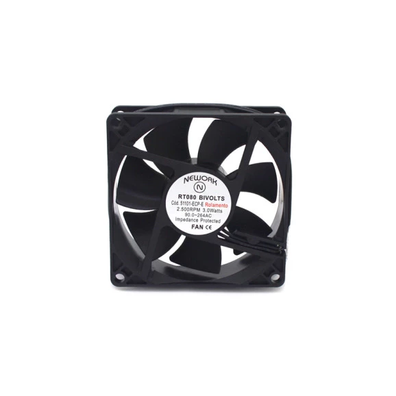 Microventilador RT-080 Bivolt 80x80x25mm Rolamento - 51.101 - Nework