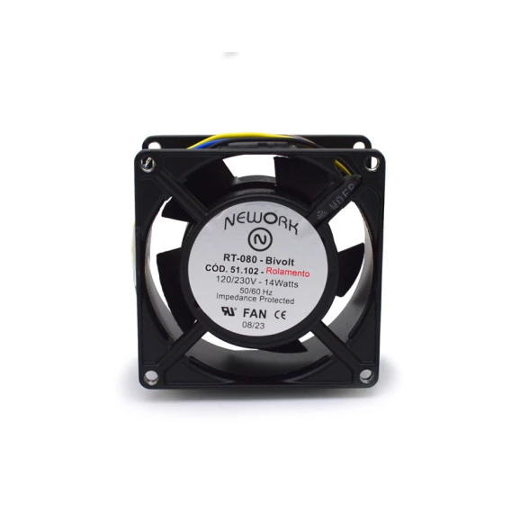 Microventilador RT-080 Bivolt 120/230VDC 80x80x38mm Rolamento - 51.102 - Nework