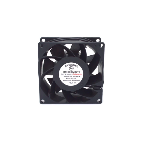 Microventilador RT-080 Bivolt 80x80x25mm Rolamento - 51.102-ECP - Nework