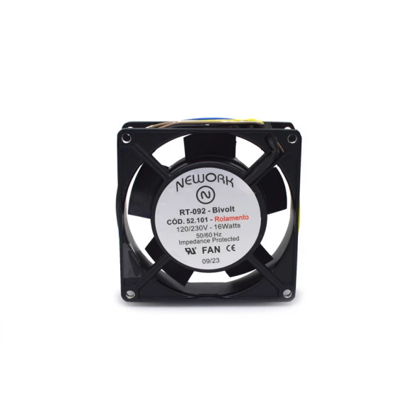 Microventilador RT-092 Bivolt 120/230VDC 92x92x25mm Rolamento - 52.101 - Nework
