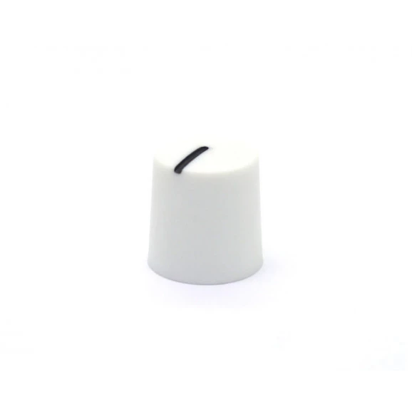 Knob Rotativo Liso CT sem Parafuso - Branco/Preto - 5213