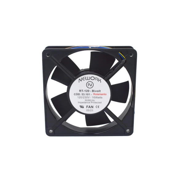 Microventilador RT-120 Bivolt 120x120x25mm Rolamento - 53.101 - Nework