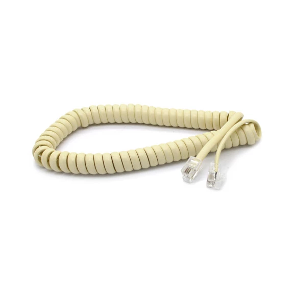 Cabo de Telefone em Espiral com 2 Metros Bege 4P4C - 5.63.26