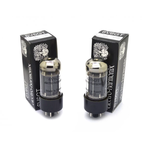 Par Casado da Válvula 6V6GT Pentodo de Potência - Electro-Harmonix