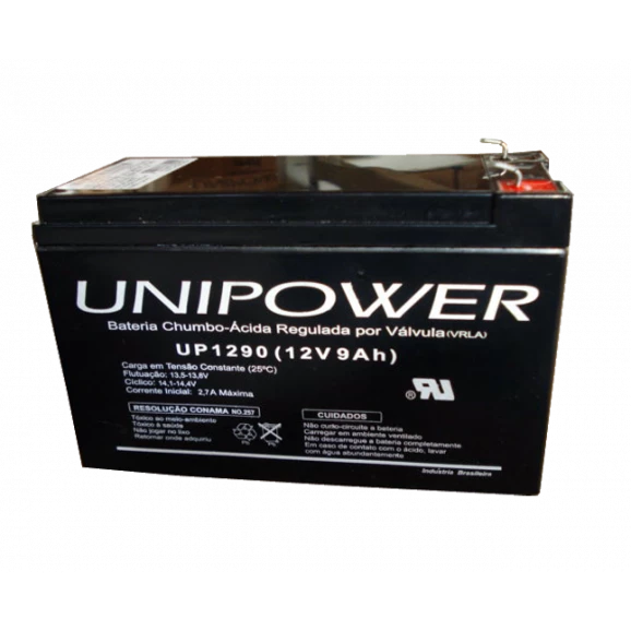 Bateria Chumbo-Ácida Regulada por Válvula (VRLA) UP1290 (12V 9Ah)