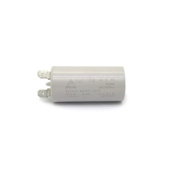 Capacitor de Partida 7uF/380Vac Snap-In 50/60Hz +-5%
