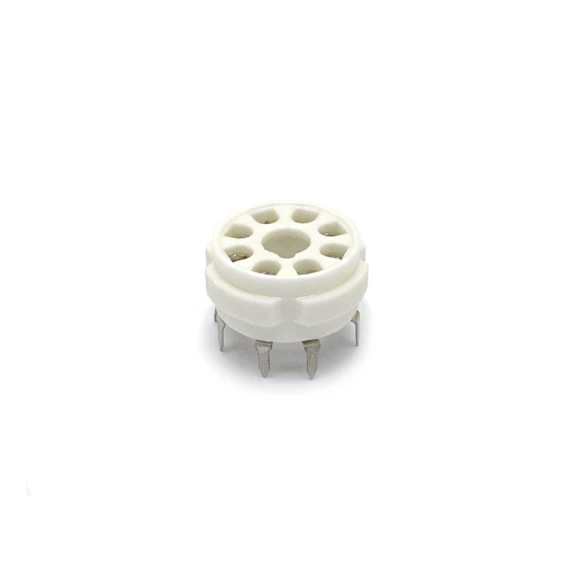 Soquete para Válvula de 8 Pinos (Octal) Cerâmico (Solda em Placa - PCI) - 8PINPC