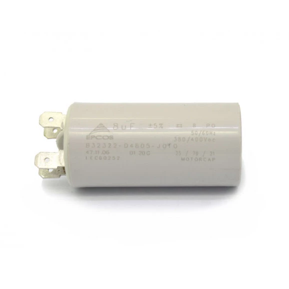 Capacitor de Partida Fast-On 8uF/380/400Vac 50/60Hz +-5%