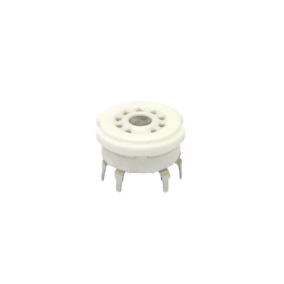 Soquete para Válvula de 9 Pinos (Noval) Cerâmico (Solda em placa - PCI) - 9PINPC