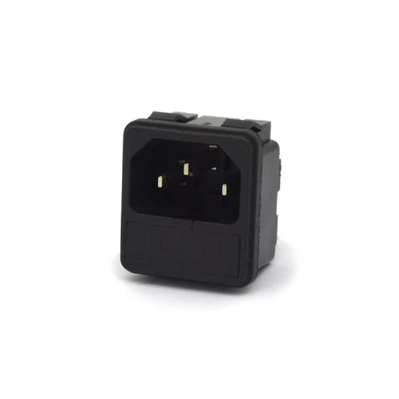 Tomada Tripolar Macho com Porta Fusível 10A/250V - AS-08