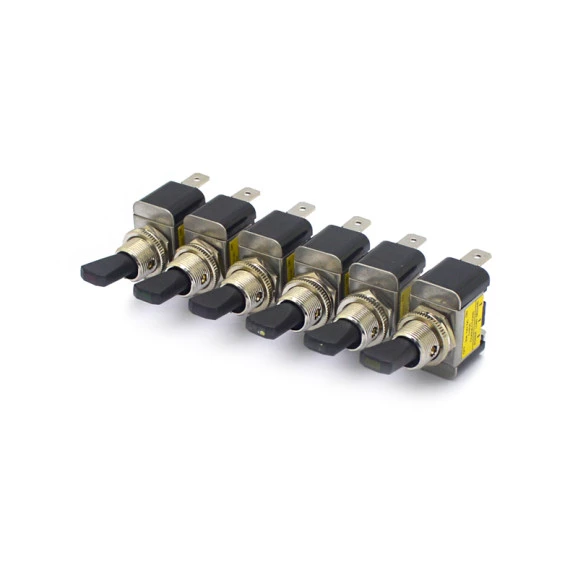 Chave Alavanca com Led 30A/12Vdc com 3 Terminais - Diversas Cores - ASW-07D-2 - Jietong