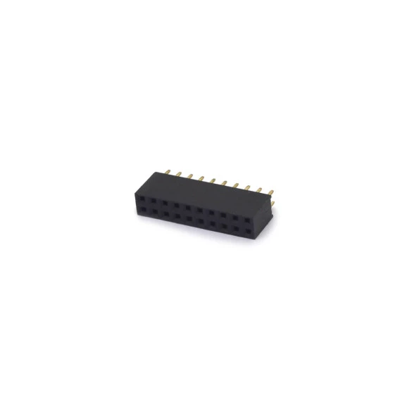 Barra de Pinos Dupla 2x10 Passo de 2,54mm - BCI010-2E