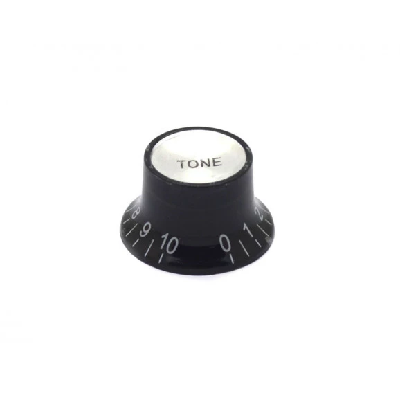 Knob Estriado Numerado (0-10) Marcação "Tone" Preto  - C-2009-T
