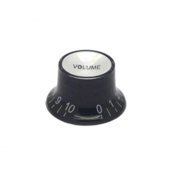 Knob Estriado Numerado (0-10) Marcação "Volume" Preto - C-2009-V