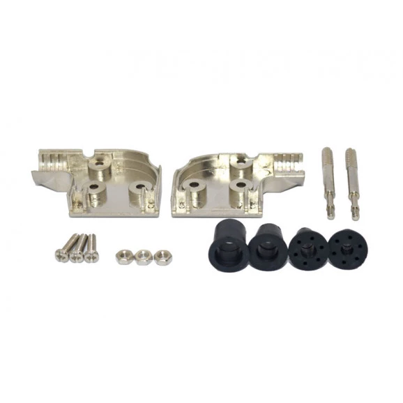 Capa Metálica Kit Longo 90º Graus para Conector DB9 DS1047-01-9M2-90