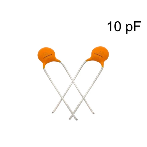 Capacitor Cerâmico Disco 10pF ( 100 / 0.01nF / 0,00001uF ) - 50V a 500V