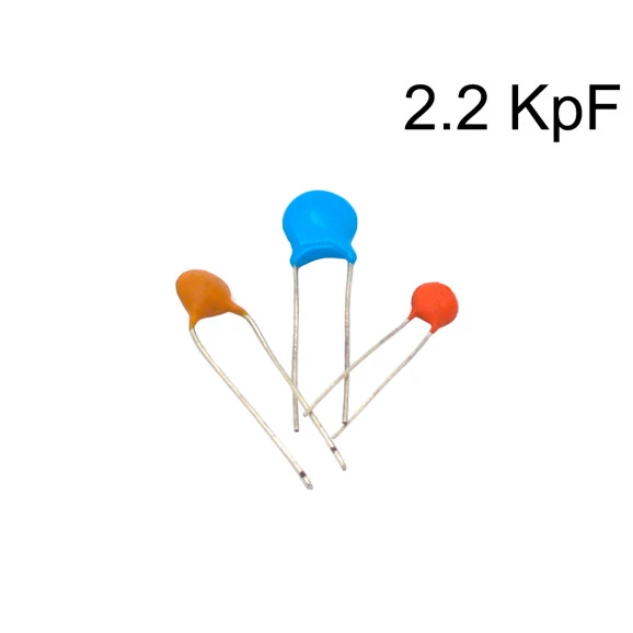 Capacitor Cerâmico Disco 2.2KpF ( 222 / 0.22nF / 0,00022uF ) - 50V a 2000V