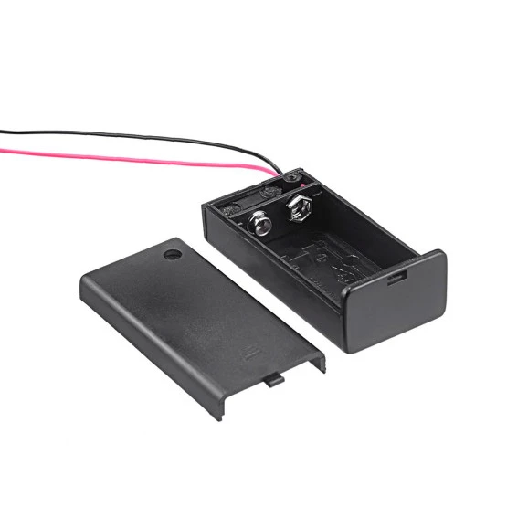 Case para Bateria 9V com Chave Liga/Desliga e com Fio de 15cm - 64-424