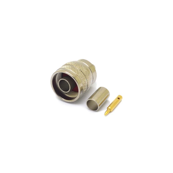 Conector N 50 Ohms Macho Reto Cabo Crimpagem RG-59 / RGC-59 Pino Solto - CM-3CR - Gav 117 - KLC