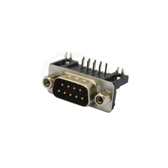 Conector DB09 Macho 90º PCI DS1037-09MNCKT4 - Connfly Conector DB09 Macho 90º PCI DS1037-09MNCKT4 - Connfly