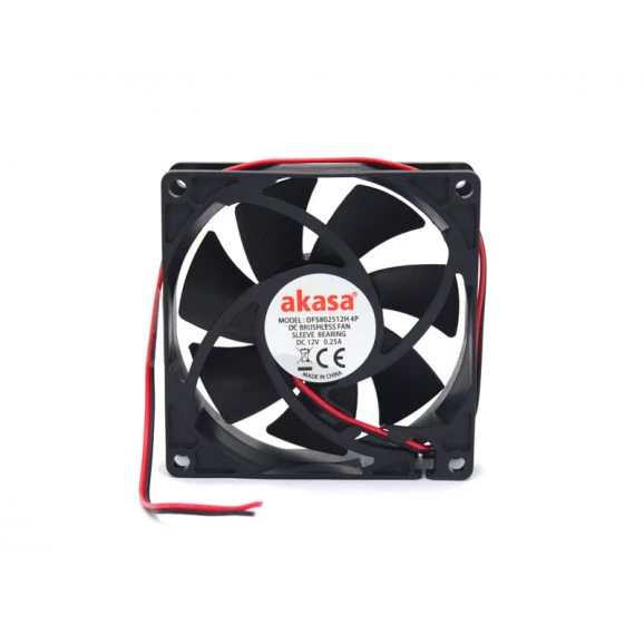 Microventilador DFS802512H 4P DC 12V 0,25A 80x80x24,5mm - Akasa