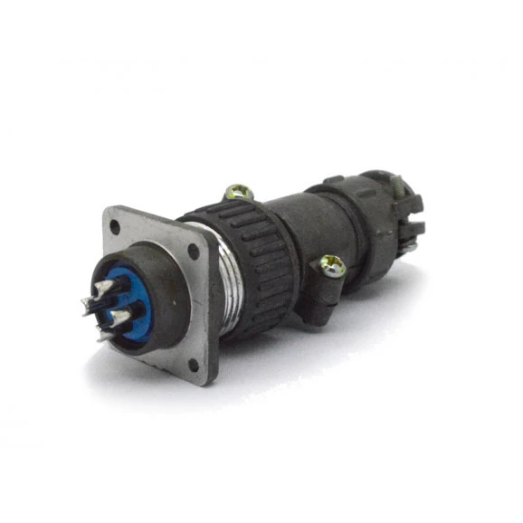 Conector Circular Macho e Fêmea DS1110-08-04LYP - 04 Vias - Connfly