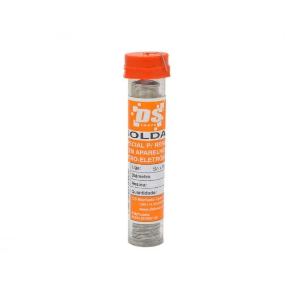 Estanho para Solda 183MSx0.5 63x37 diâmetro de 0.5mm Tubinho de 25g - DS Tools